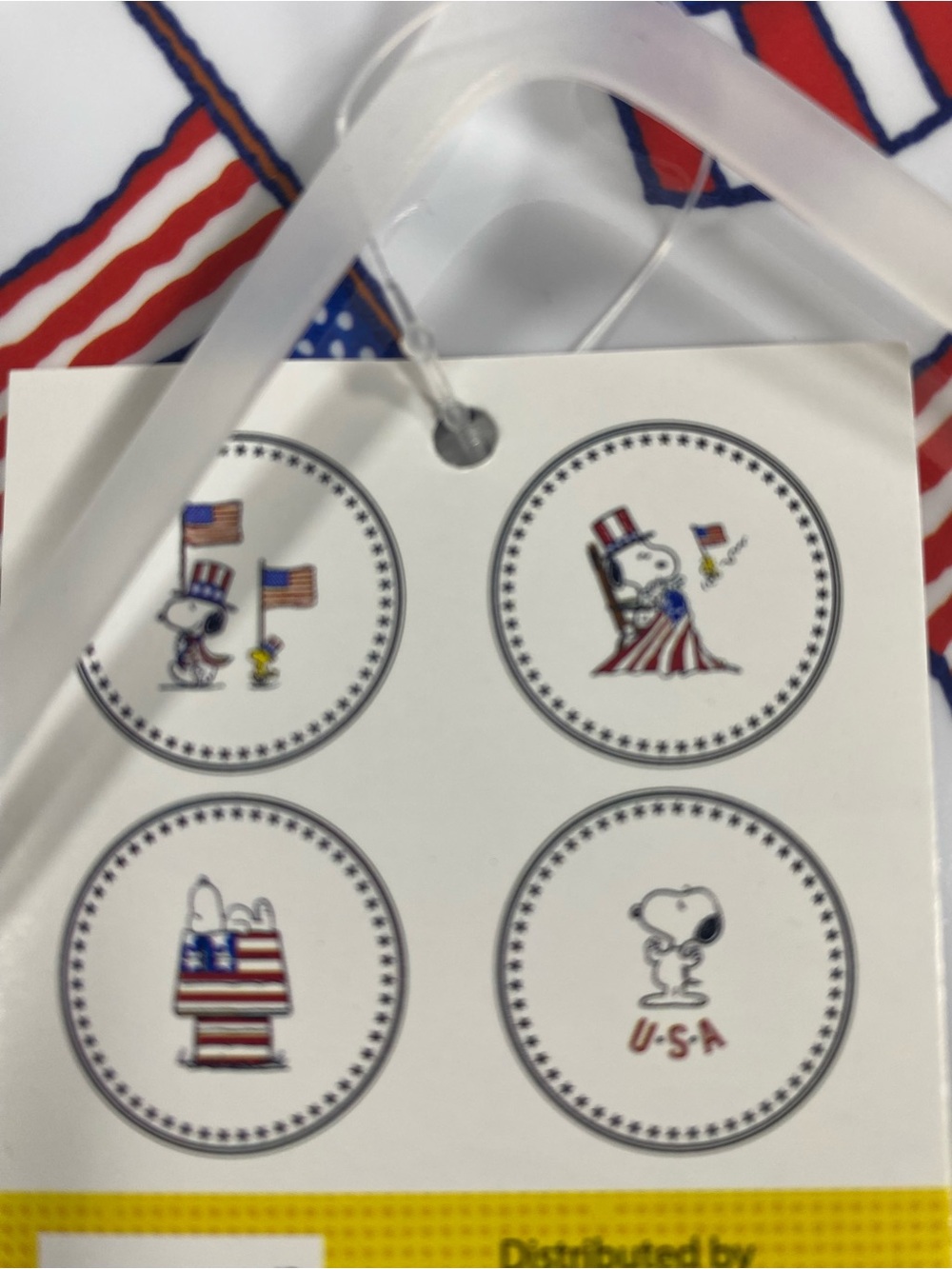 Peanuts Snoopy Patriotic Melamine Plates Set of 4 Different Designs. NWT - Picture 3 of 5